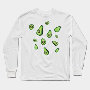 Avocado Pattern Long Sleeve T-Shirt